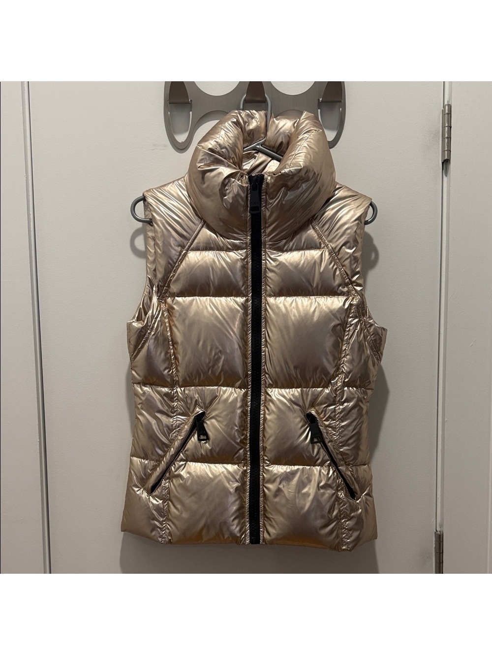 SAM. Metallic Gold Puffer Jacket